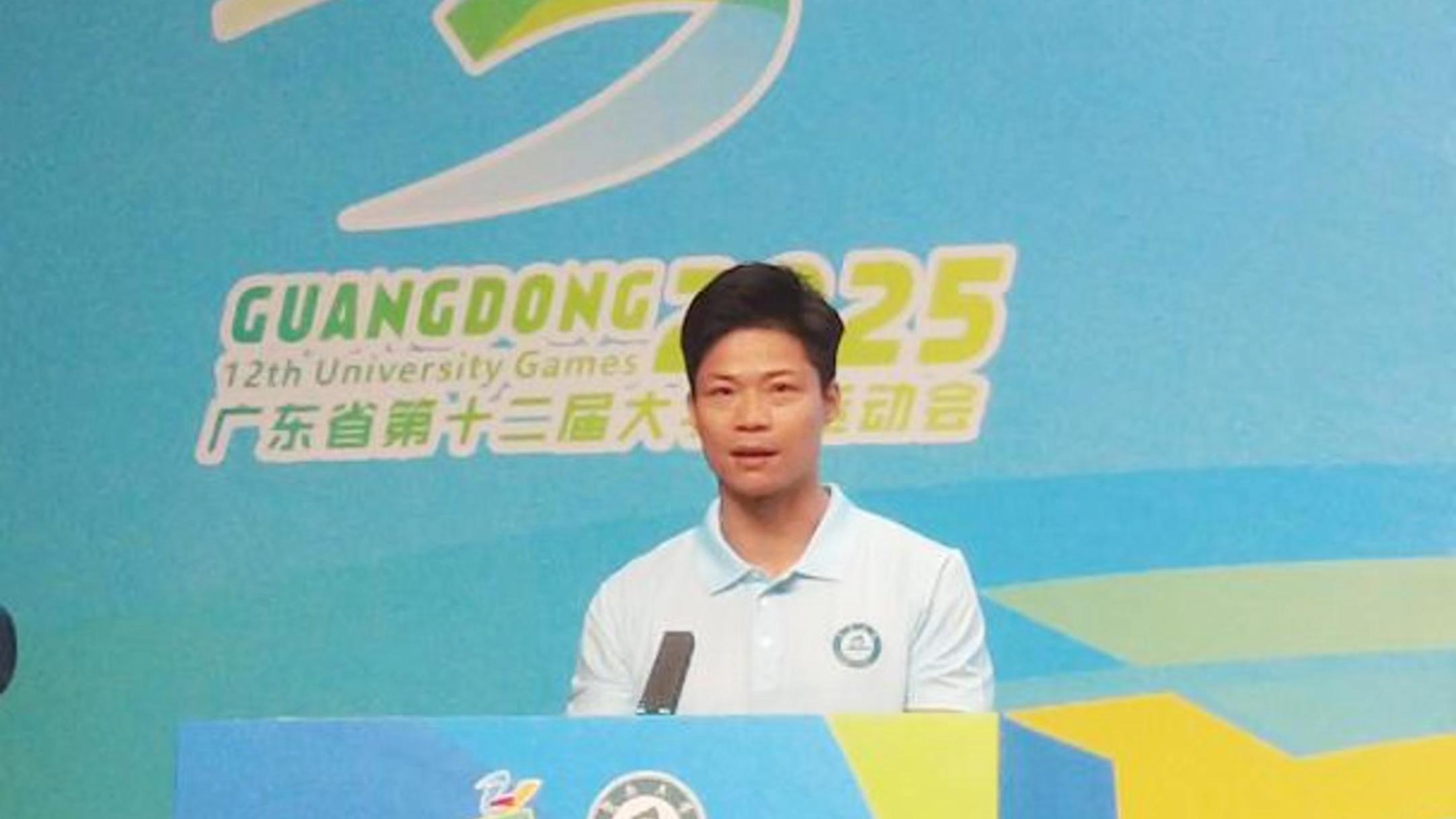 苏炳添寄语暨南运动健儿：敢于挑战，超越自我！传承发扬暨南体育精神！
