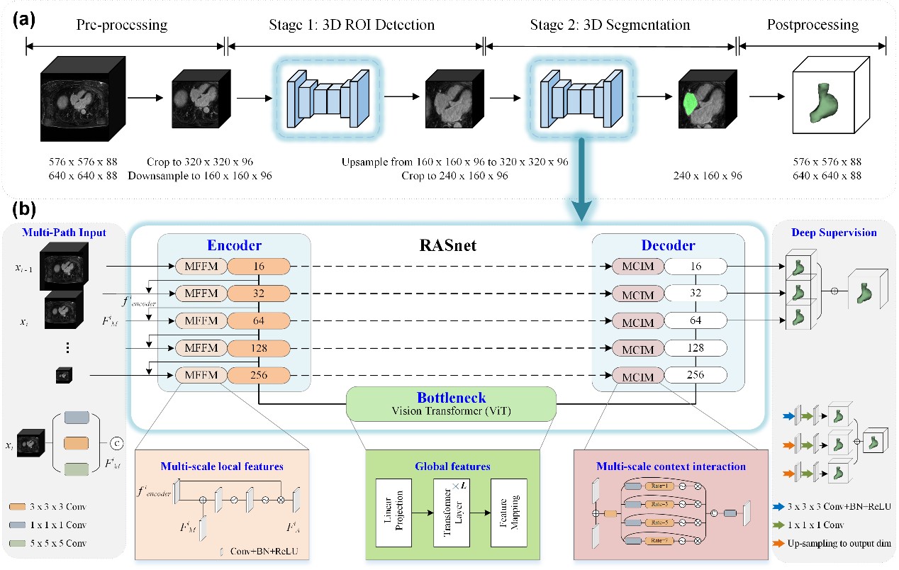 研究团队提出的两阶段分割网络。